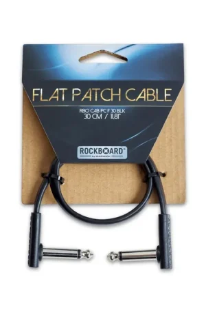 Bon plan - Cordon Jack Rockboard Flat Patch Cable Black 30cm