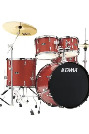 Disponible à la commande - Tama Stagestar 22" Candy Red Sparkle + Cymbales Meinl