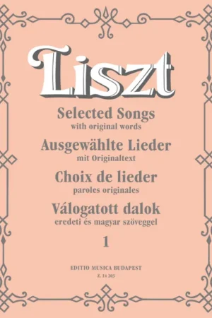 Préféré des clients | Liszt F. Choix de Lieder 1 Voix Piano