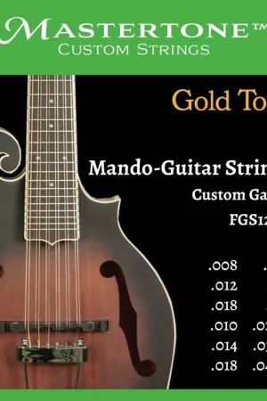 Stock limité - Jeu de Cordes Mandoline Mastertone Gold Tone FGS12EX