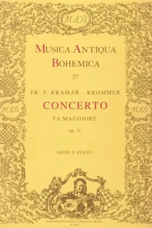 Bon prix - KRAMAR-KROMMER F. Concerto OP 52 Hautbois Piano