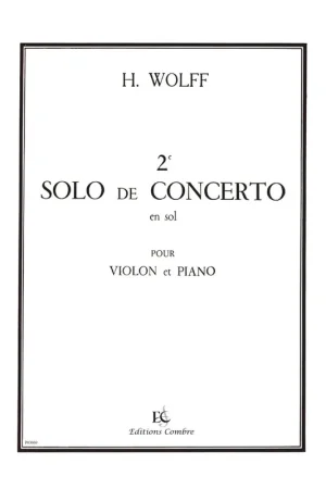 WOLF H. Solo de Concerto en Sol n°2 Violon Piano | Qualité premium