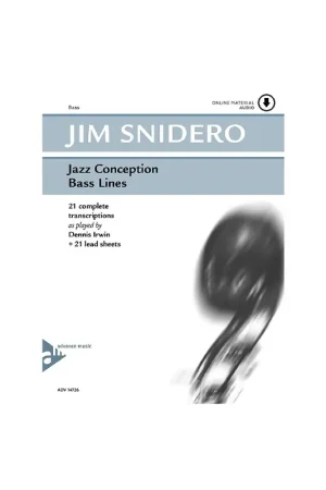Snidero J. Jazz Conception Bass Lines - Prix exceptionnel