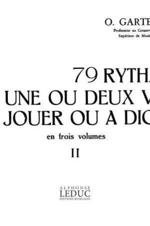 Gartenlaub O. 79 Rythmes A Une OU Deux Voix Vol 2 - Offre exclusive