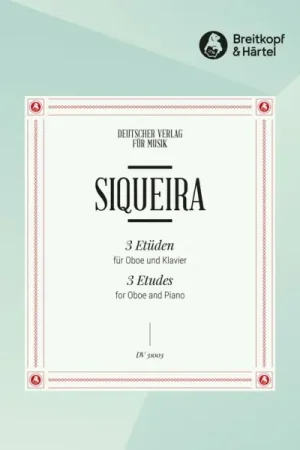 Siqueira J. 3 Etudes Hautbois - Prix exceptionnel