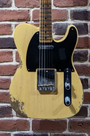 Commandez dès maintenant | Fender Custom Shop 1950 Double Esquire Heavy Relic Electric Guitar Aged Nocaster Blonde