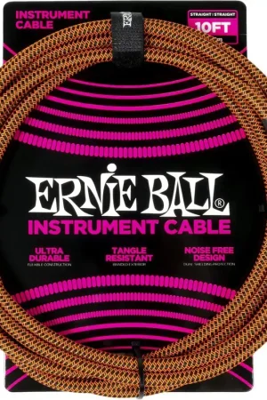 Cordon Jack Ernie Ball Jack/Jack 3m Orange Et Noir | Remise