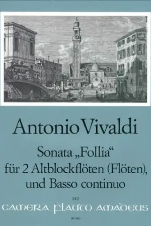 Vivaldi A. Sonate la Follia 2 Flutes A Bec Tenor Piano | Commandez maintenant