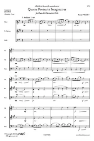 Proust P. Quatre Portraits Imaginaires Flûte, Clarinette et Violoncelle - Paiement sécurisé