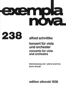 Nouveauté | Schnittke A. Concerto Alto et Piano