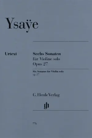 Ysaye E. 6 Sonates OP 27 Violon Seul - Très apprécié des clients