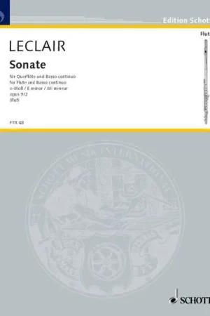 Cette semaine uniquement | Leclair J.m. Sonate MI Mineur OP 9/2 Flute