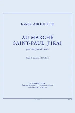 Aboulker I. AU Marche SAINT-PAUL, J'irai Voix | Disponible