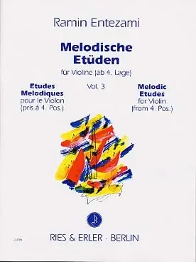 Entezami R. Melodischen Etuden Vol 3 Violon - Tendance