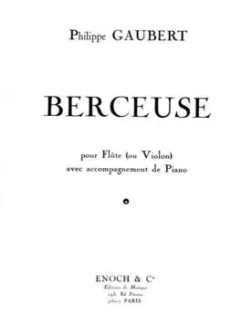 Gaubert P. Berceuse Flute - Prix en baisse