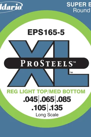 Jeu de Cordes Basse D'addario EPS165-5 Prosteel File Rond - Direct usine