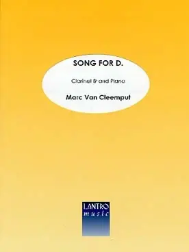Van Cleemput M. Song For D. Clarinette | Promotion