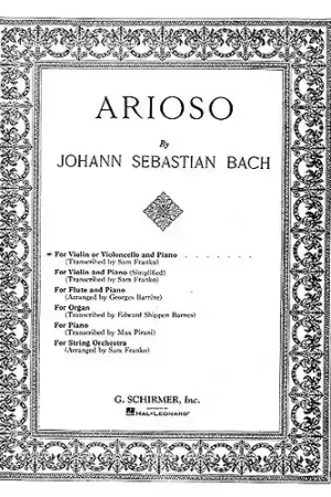 Bach J.s. Arioso Violon OU Violoncelle - Plus que quelques articles