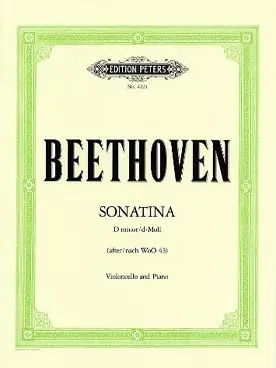 Beethoven L.v. Sonatina RE Mineur Violoncelle - Dépêchez-vous