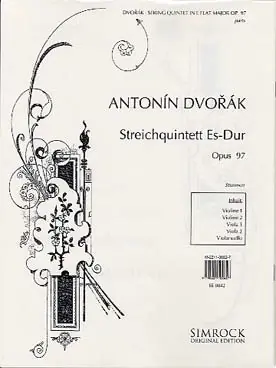 Dvorak A. Quintette OP 97 Cordes | Commandez maintenant