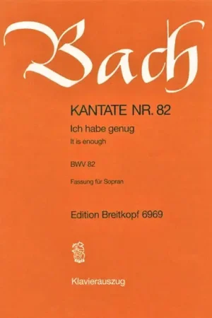 Bach J.s. Cantate Bwv 82 Chant Piano - Stock presque épuisé