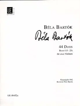 Bartok B. 44 Duos Vol 1 Violons | Économisez maintenant