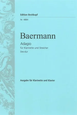 Baerman H.j. Adagio Mib Majeur Clarinette - Achetez dès maintenant