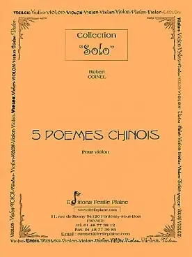 Coinel R. 5 Poemes Chinois Violon | Produit tendance