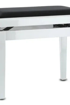 Banquette GEWA Piano Deluxe Blanc Brillant Velours Noir - Plus que quelques articles