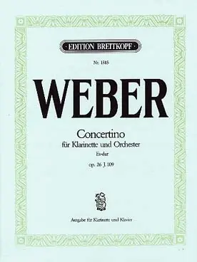 Weber C.m. Concertino OP 26 Clarinette | Plus que quelques pièces