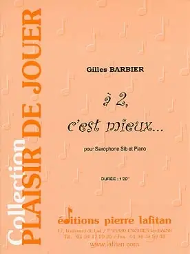 Tout juste disponible | Barbier G. A 2 C'est Mieux Saxo Sib