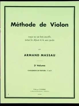 Achetez dès aujourd'hui - Massau A. Methode de Violon Vol 3