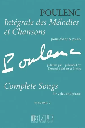 Super offre - Poulenc F. Integrale Des Melodies et Chansons Vol 2 Chant