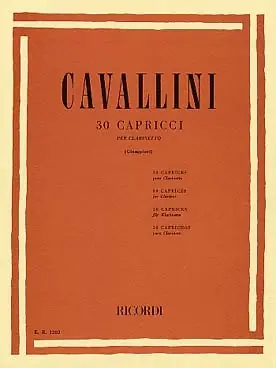 Cavallini E. 30 Caprices Clarinette | Incontournable