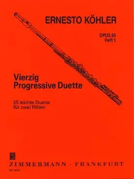 Achetez maintenant - Kohler E. 25 Duos Progressifs OP 55 Vol 1 Flutes