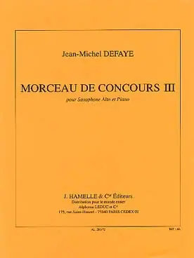 Disponible à la commande | Defaye J.m. Morceau de Concours III Saxo Mib