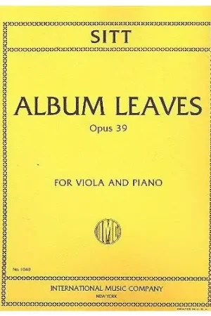 Sitt H. Album Leaves OP 39 Alto - Préféré des clients