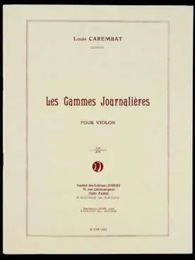 Qualité premium | Carembat L. Les Gammes Journalieres Violon