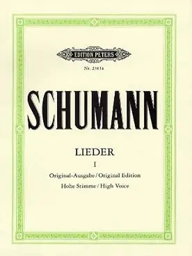 Schumann R. Lieder Vol 1 Voix Haute | Bientôt épuisé