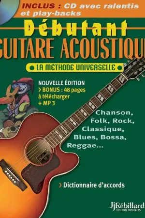 Retour gratuit - Debutant Guitare Acoustique Avec CD + Mp3