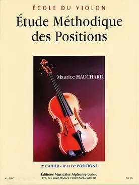 Achetez en ligne - Hauchard M. Etude Methodique Des Positions 2ME Cahier Violon