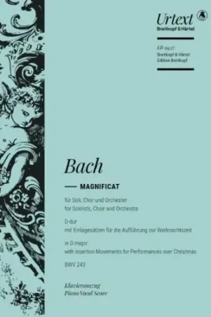 Bach J.s. Magnificat D-DUR Bwv 243 Chant Piano | Stock presque épuisé