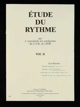 Achetez dès maintenant - Cnr de Lyon Etude DU Rythme Vol 2