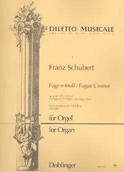 Disponible dès maintenant | Schubert F. Fugue E Moll Orgue