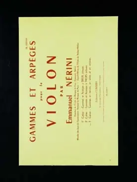Tendance | Nerini E. Gammes et Arpeges Vol 3 Violon