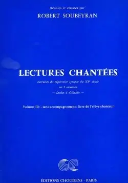 Soubeyran R. Lectures Chantees Vol 2B Eleve | Prix doux