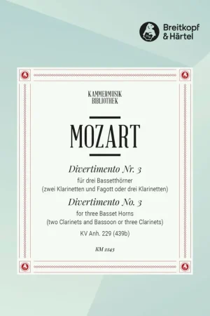 Soldes | Mozart W.a. Divertimento KV Anh 229 N°3 Clarinettes