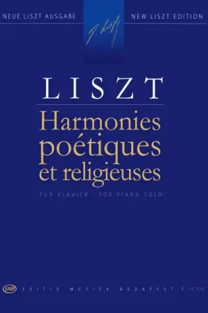 Liszt F. Harmonies Poetiques et Religieuses Piano - Qualité professionnelle