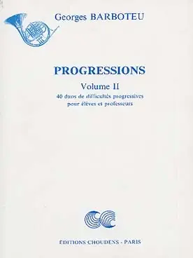 Barboteu G. Progressions Vol 2 Cors | Disponible dès maintenant