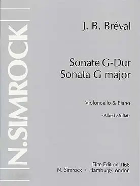 Nouveau au catalogue | Breval J.b. Sonate G Major Violoncelle